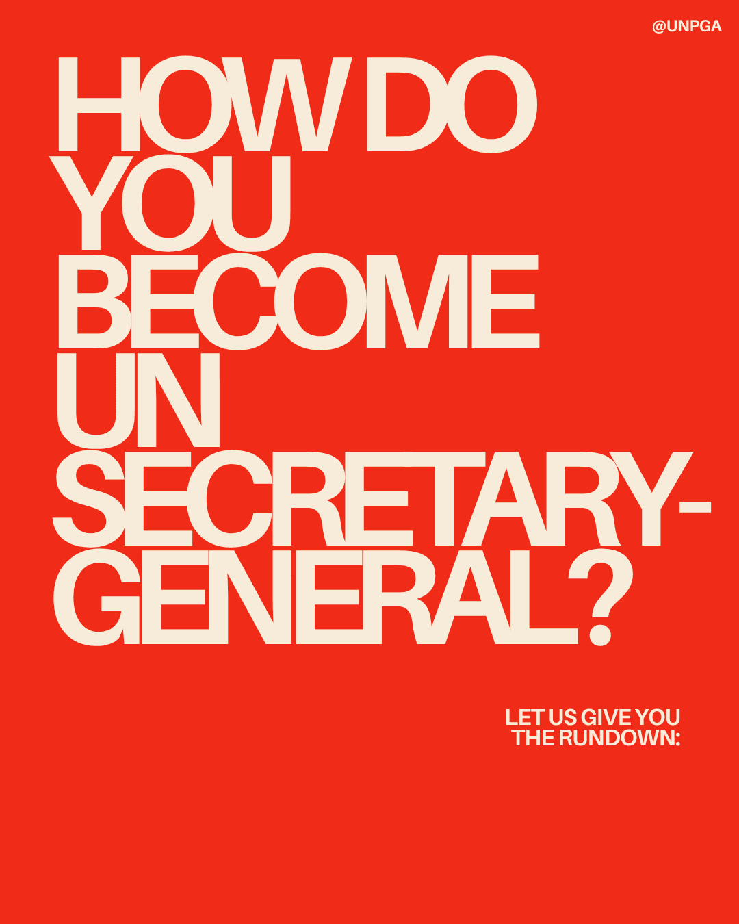 Opening slide asking how a person becomes United Nations Secretary-General.